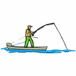 Fishing Embroidery Design 3 Fishing Embroidery Design 3